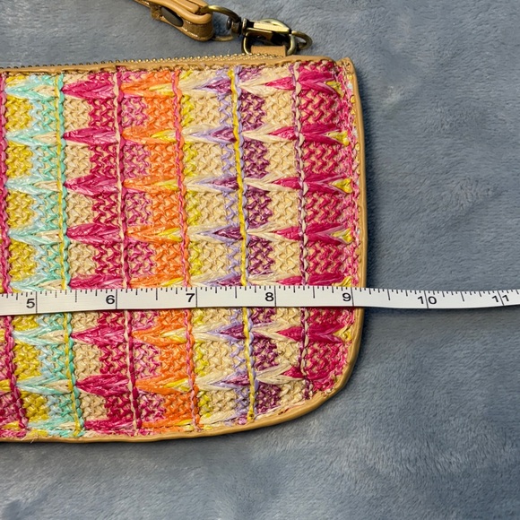Joy Susan Colorful Woven Clutch with Tan Accents - Picture 9 of 10